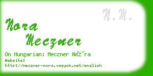 nora meczner business card